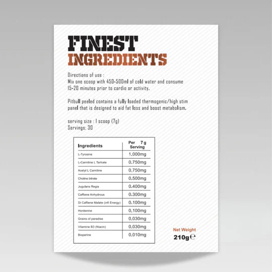 Gas Mark 10 Pitbull Peeled Fat Burner