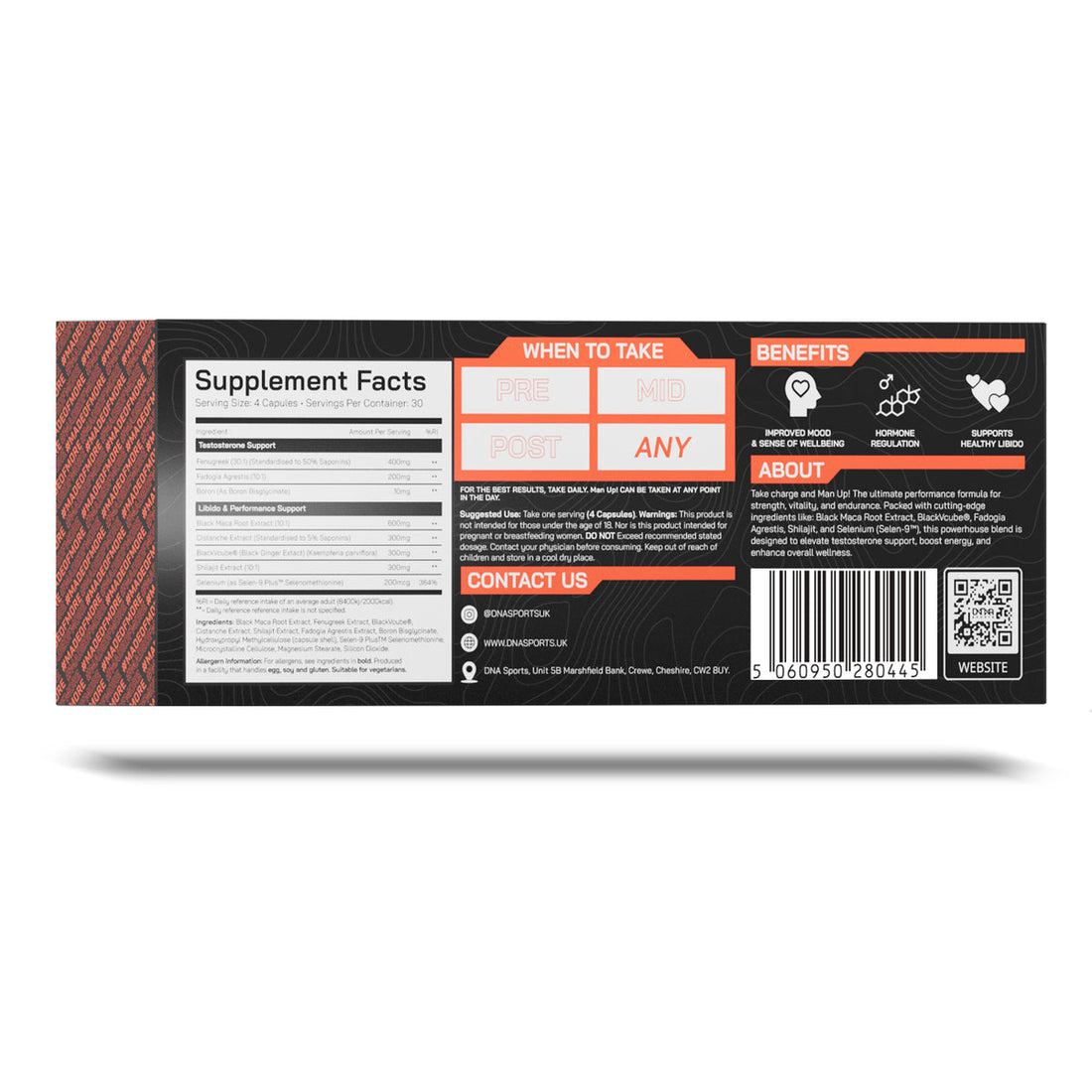 DNA Sports Man Up Male Support Blister Pack