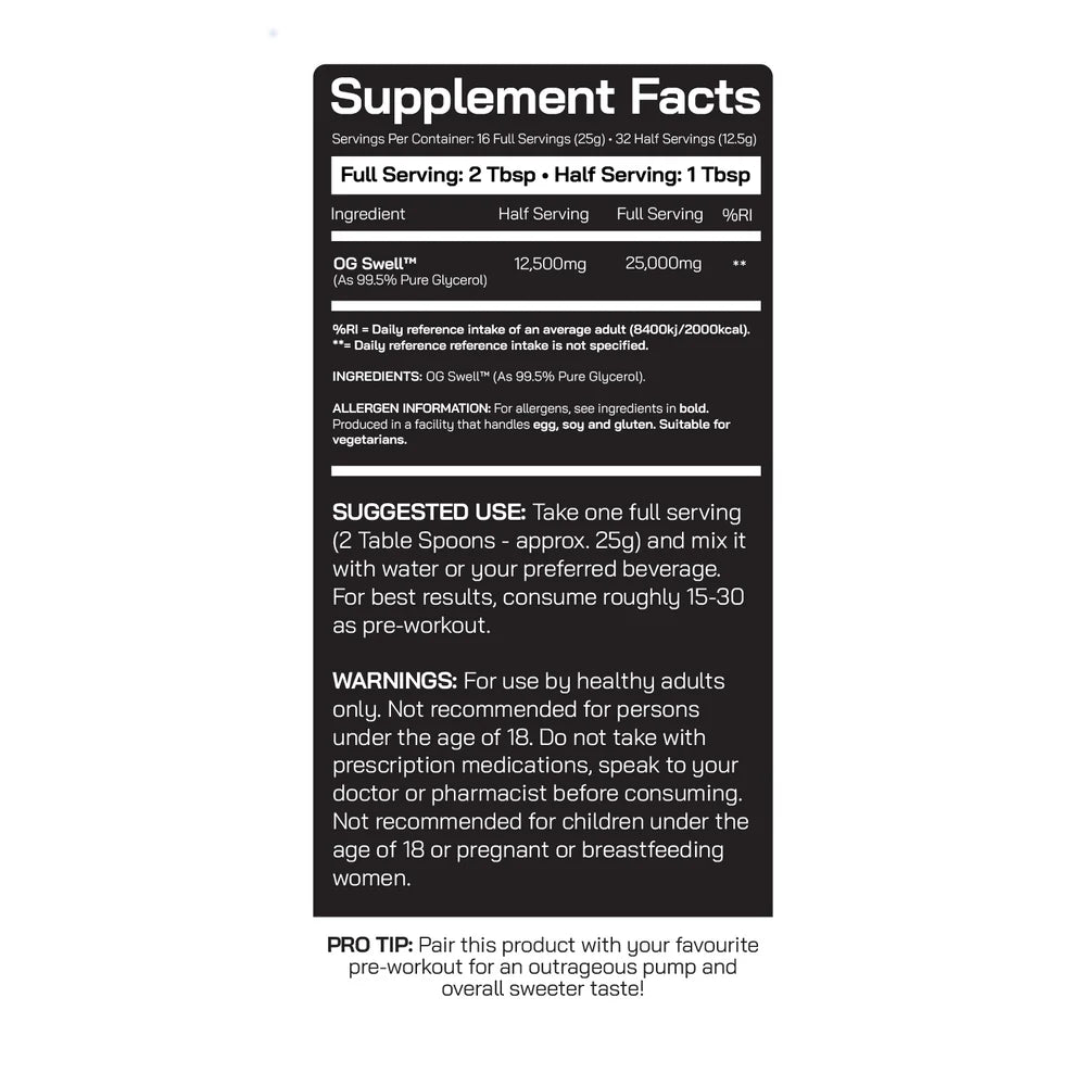 DNA Sports OG Swell - Glycerol Pump Pre-workout Serum